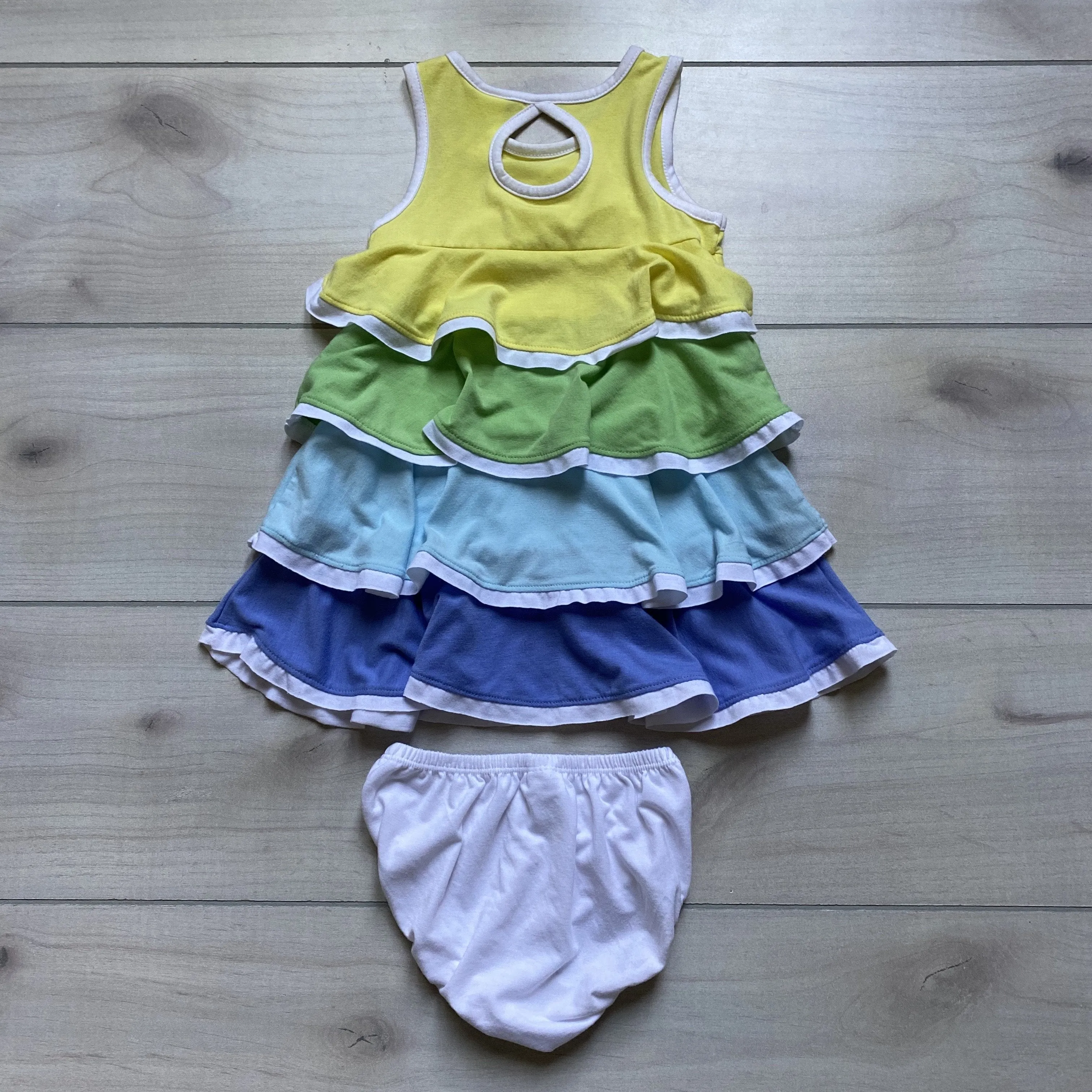 Gymboree Colorblock Ruffle Dress & Bloomer