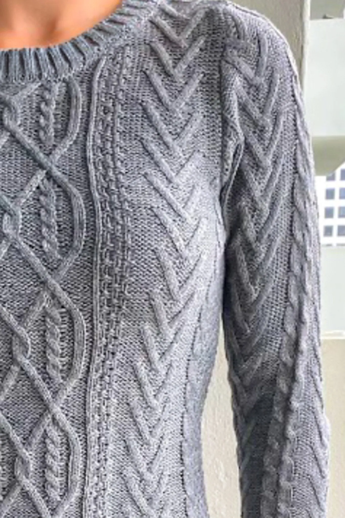 Heather Gray Knit Midi Dress