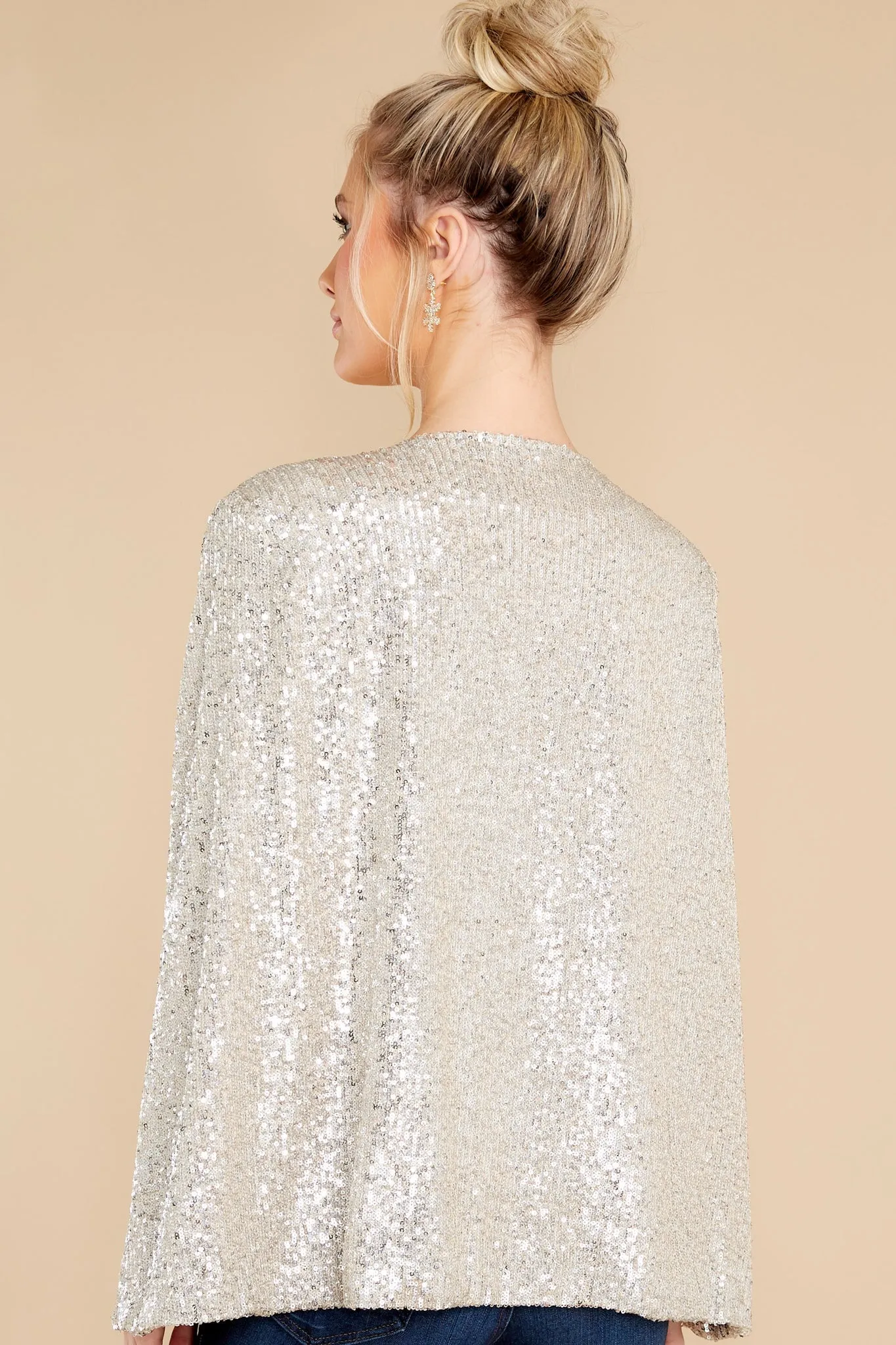 Iconic Moment Champagne Sequin Cape