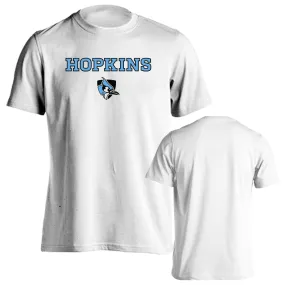 Johns Hopkins University Arched Text with Mascot Short Sleeve T-shirt Tee