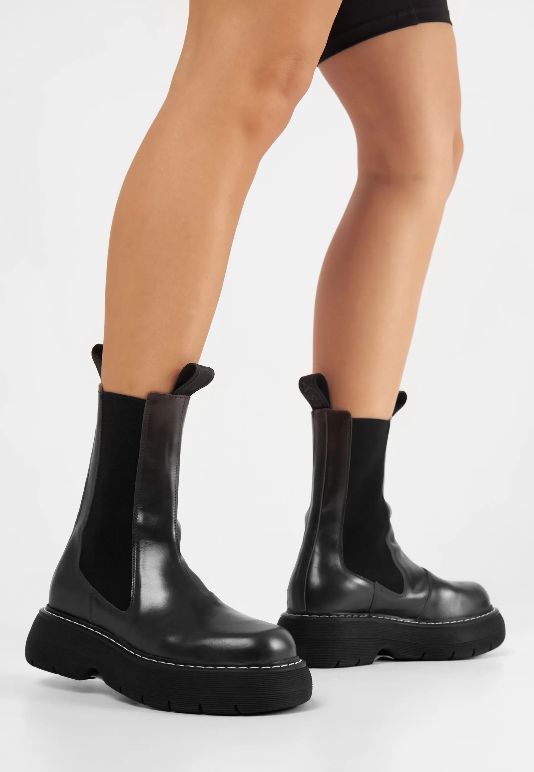 Joy All Black High Chelsea Boots