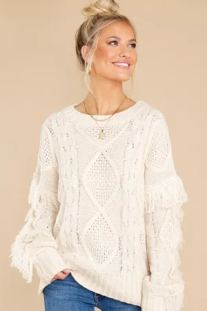 Keep Them Coming Ivory Sweater