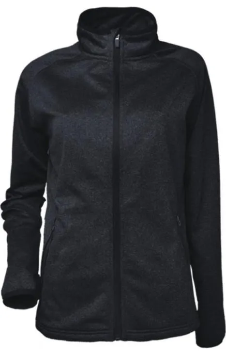 Ladies Fleece Zip Jacket - Black