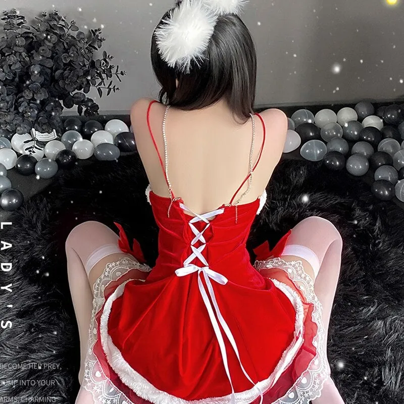 Layered Santa Ribbon Dress