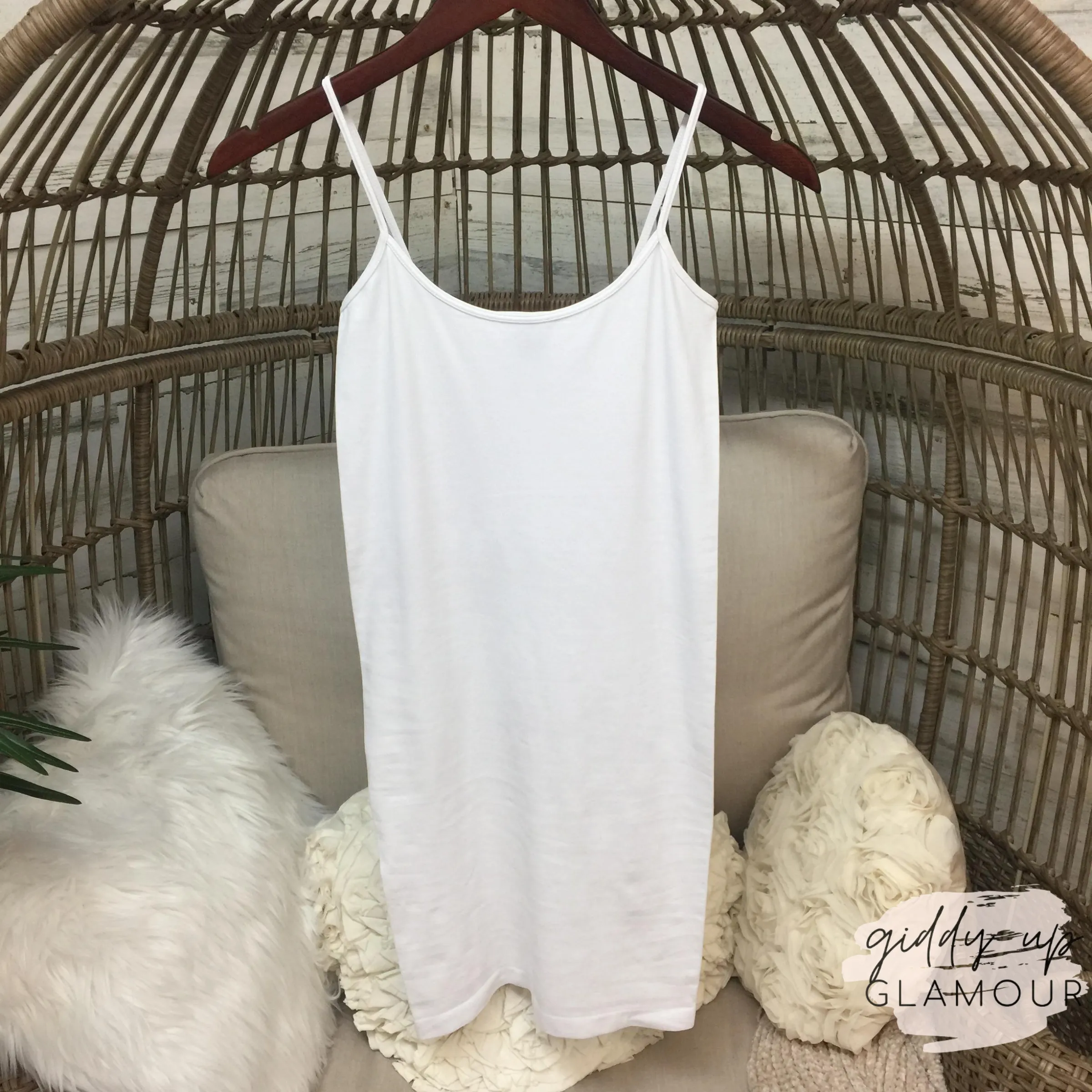 Long Seamless Camisole in White