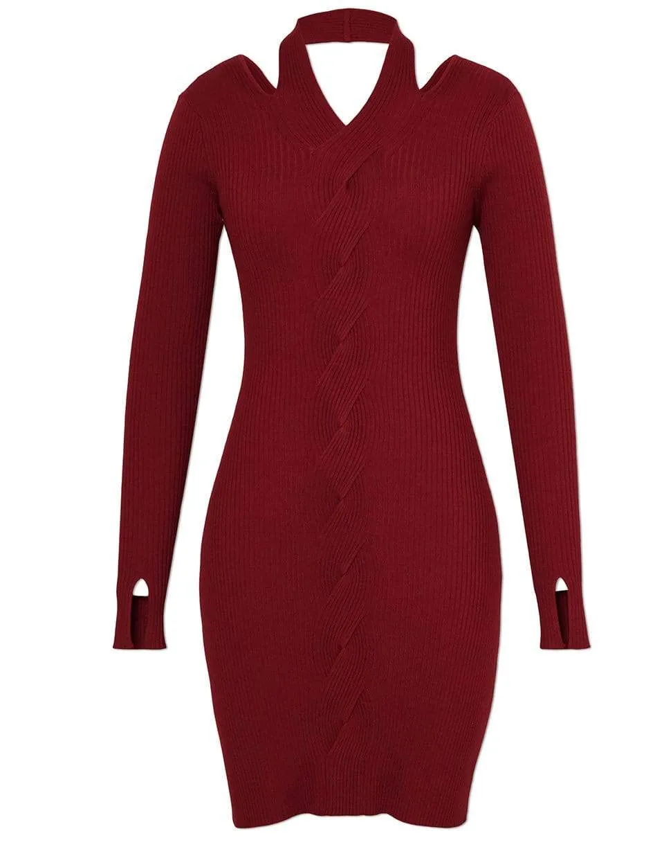 Long Sleeve Alejandra Twisted Cable Dress