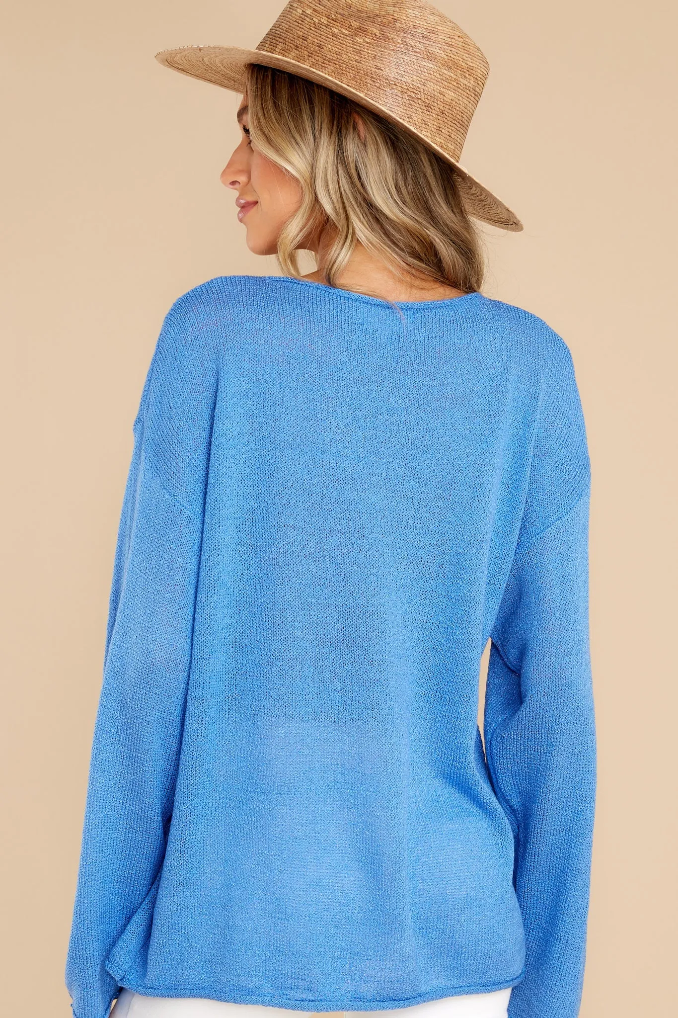 Look To The Future Blue Sweater