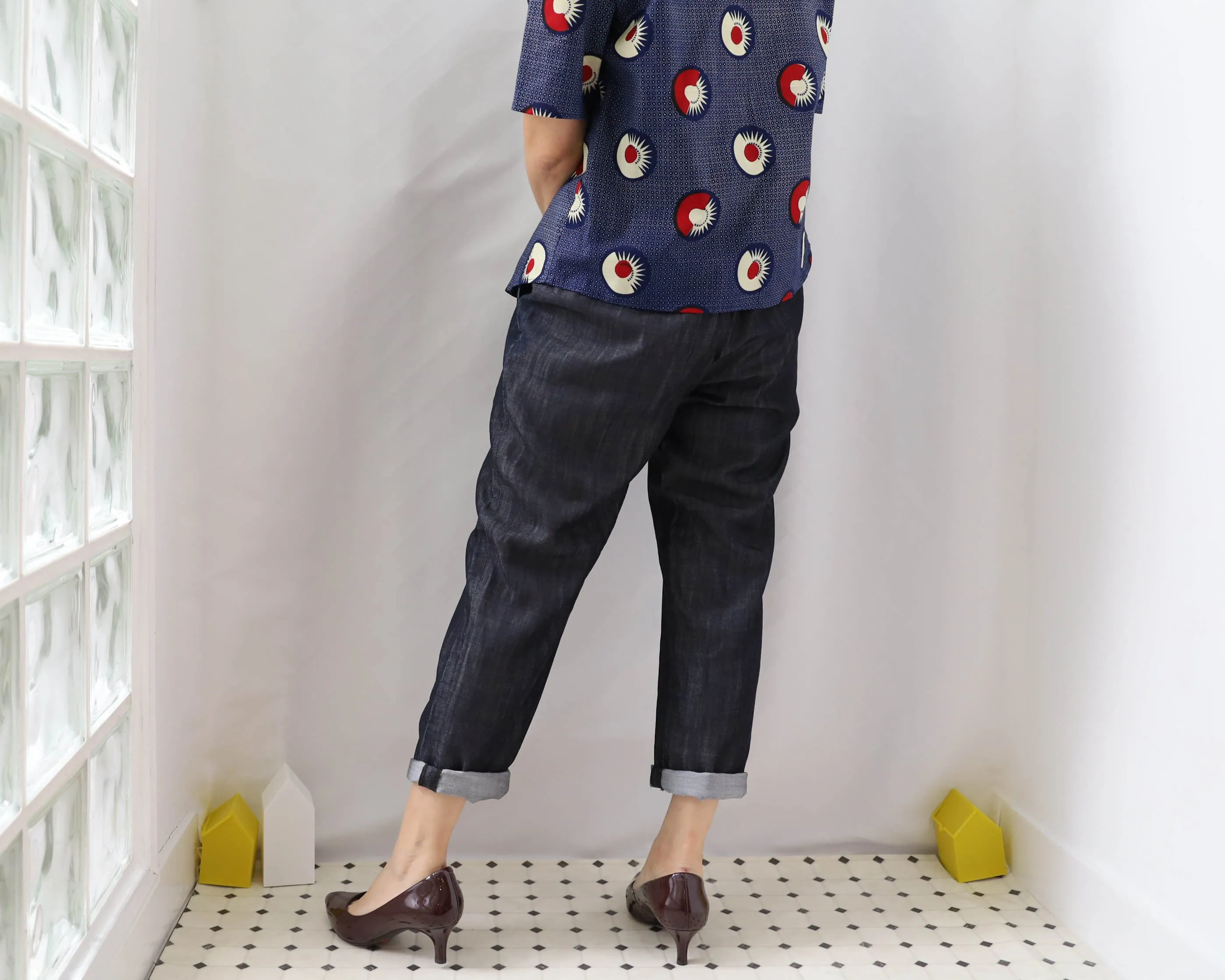 <P10D>  Soft Denim -Tapered Pants