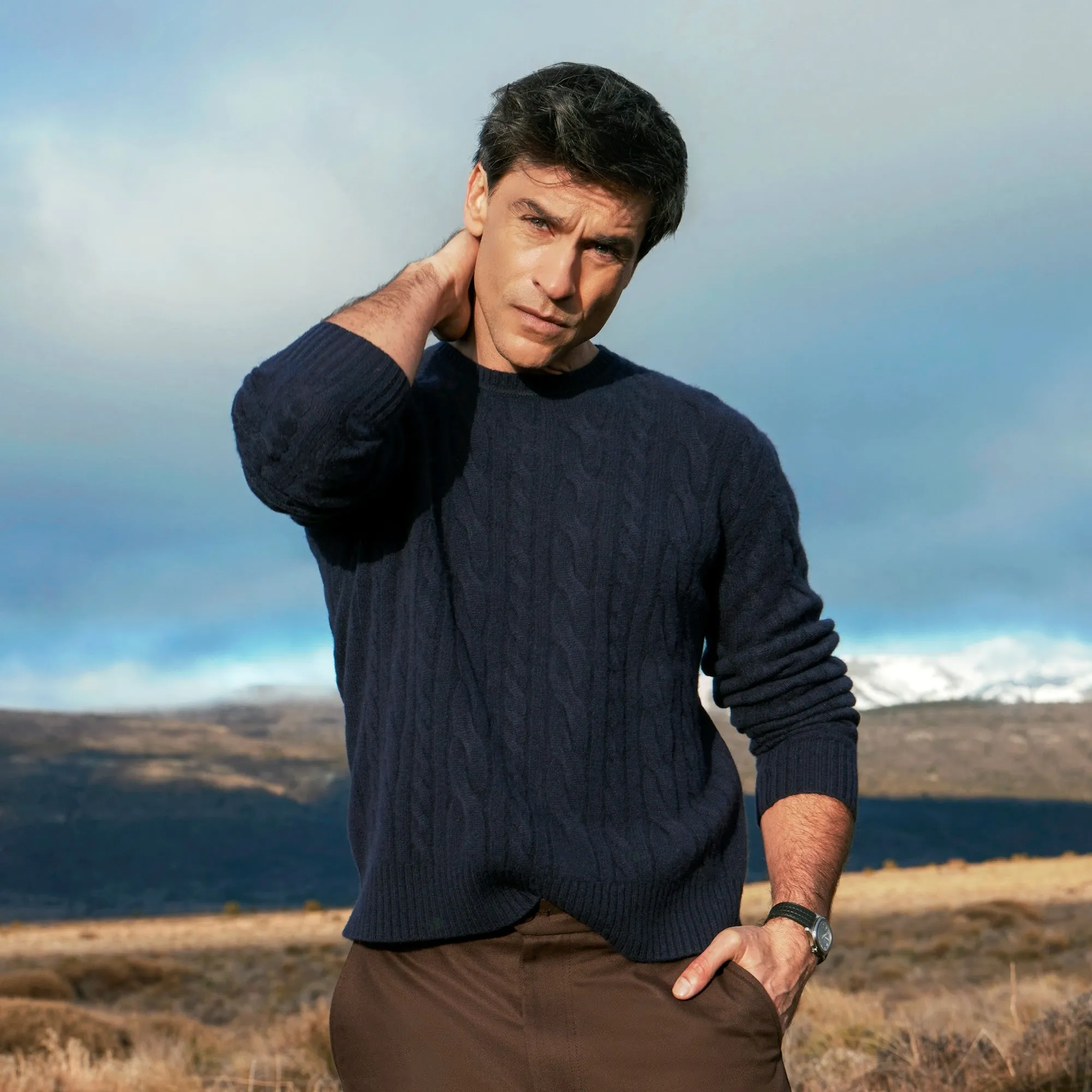 Luke Cashmere Cable Knit Sweater