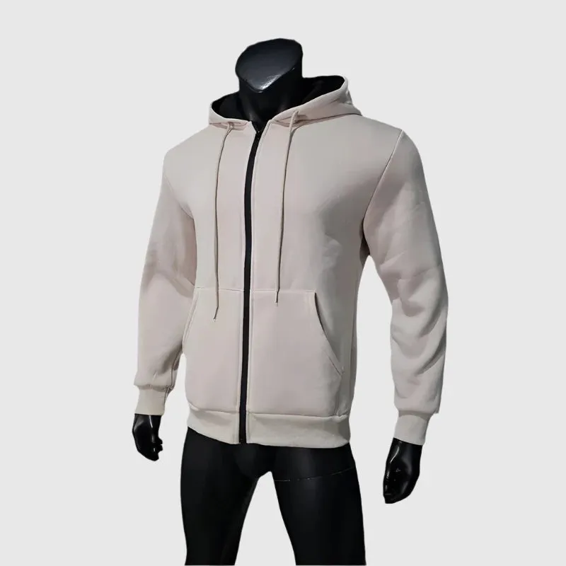 Men's Casual Warm Fleece Two-piece Sports Outfit Set