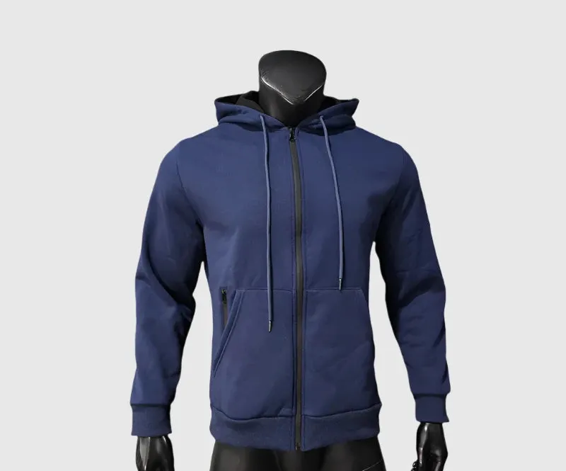 Men's Casual Warm Fleece Two-piece Sports Outfit Set