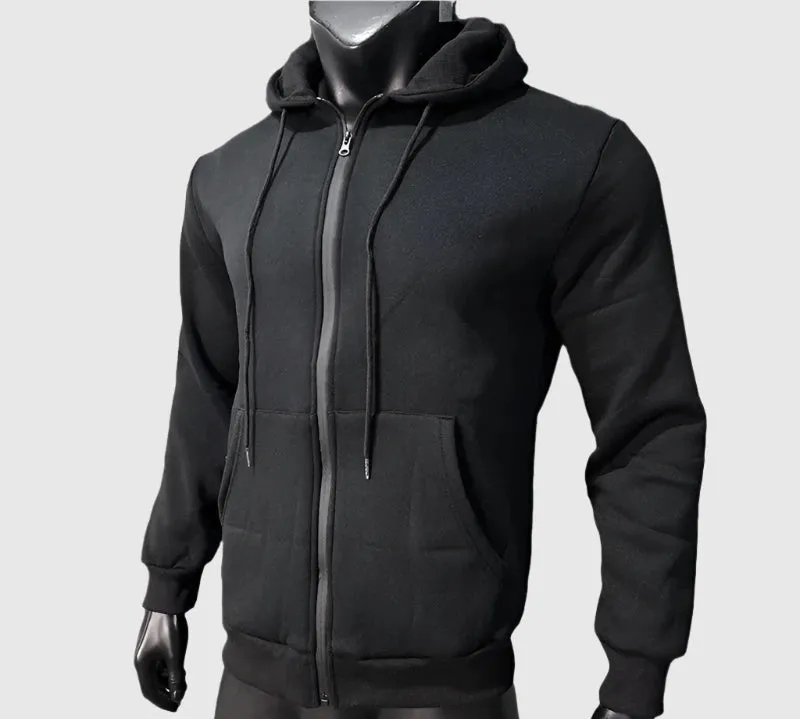 Men's Casual Warm Fleece Two-piece Sports Outfit Set