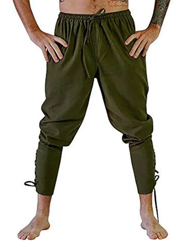 men's trousers ankle strap trousers cuffed trousers