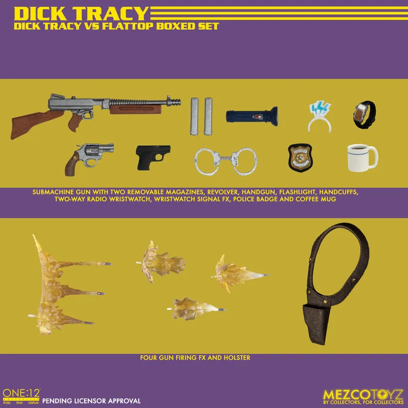 Mezco One 12 Dick Tracy vs Flattop Boxed Set Action Figure