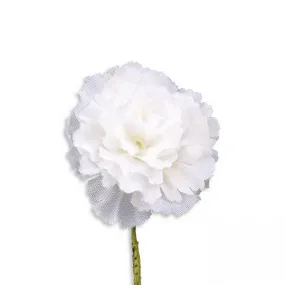 Mini White Carnation Silk Boutonnière Flower