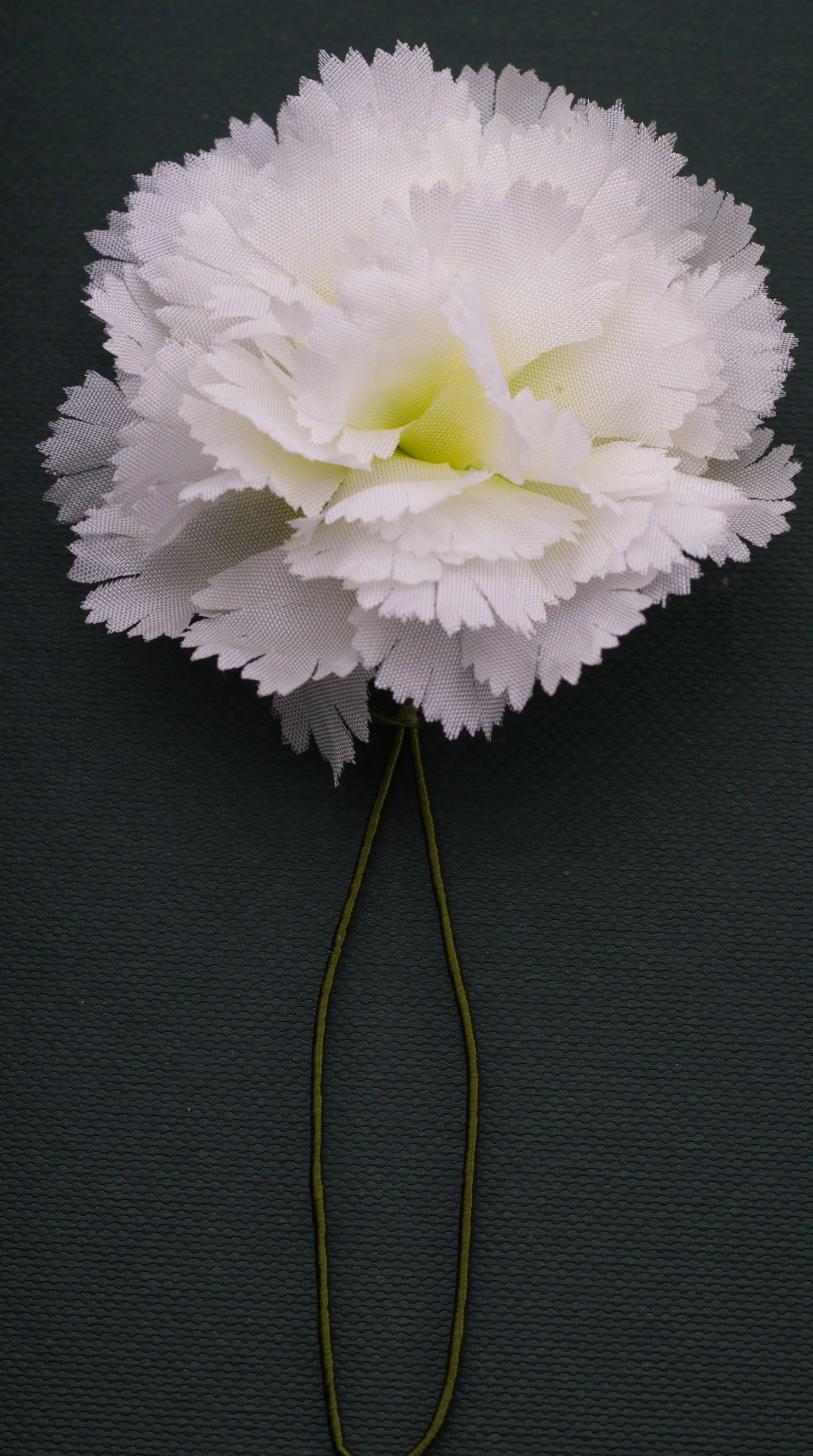 Mini White Carnation Silk Boutonnière Flower