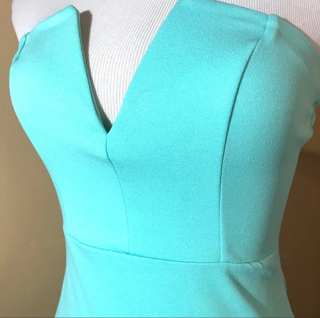 Mint Green Strapless Mini  Dress