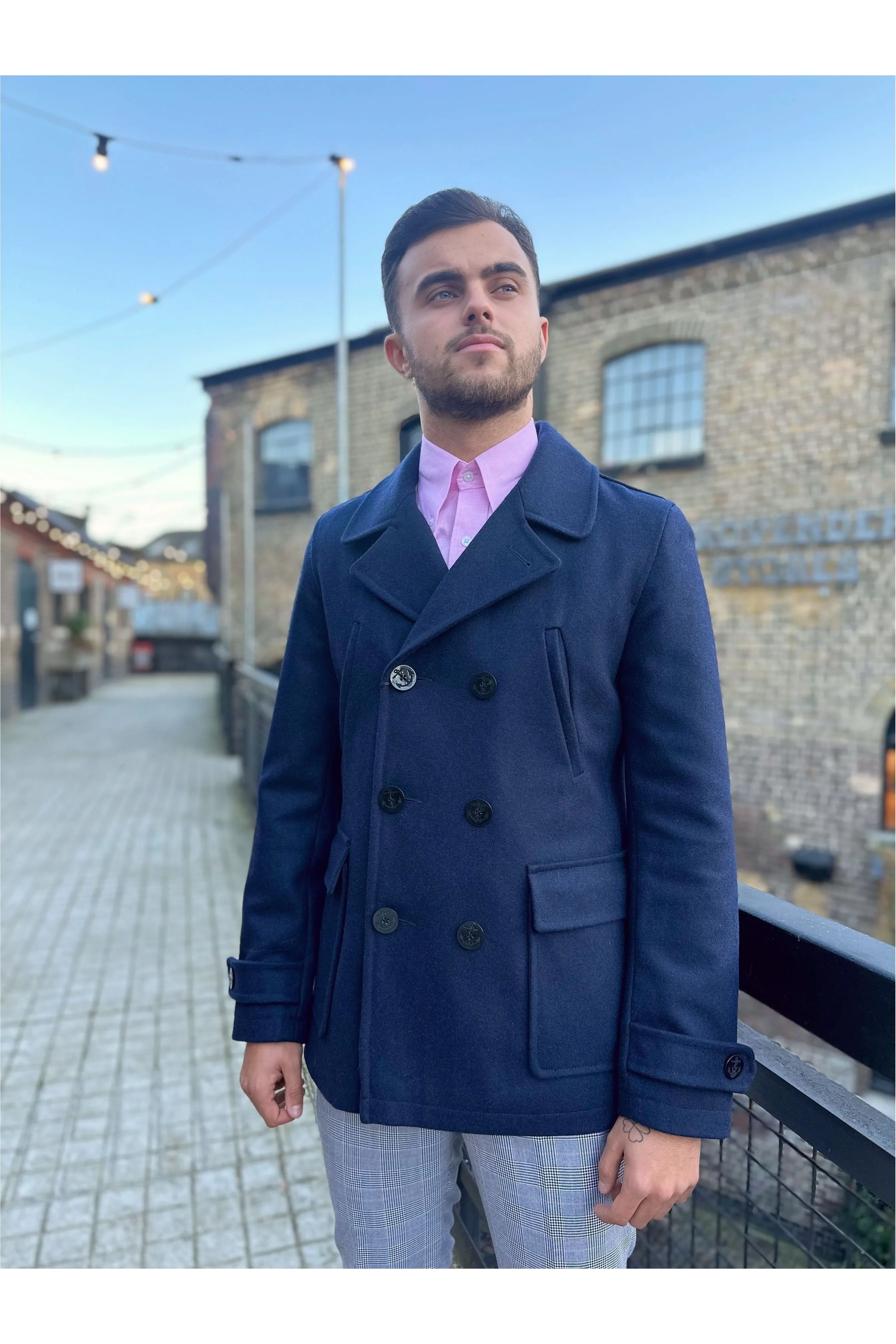 Modfather Clothing - Classic Mariner Navy Peacoat - Jacket