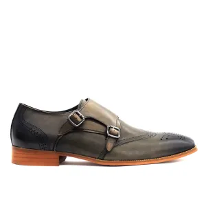 MORETTI,WING TIP-SLIP ON-SHOES-M31204-TAUPE