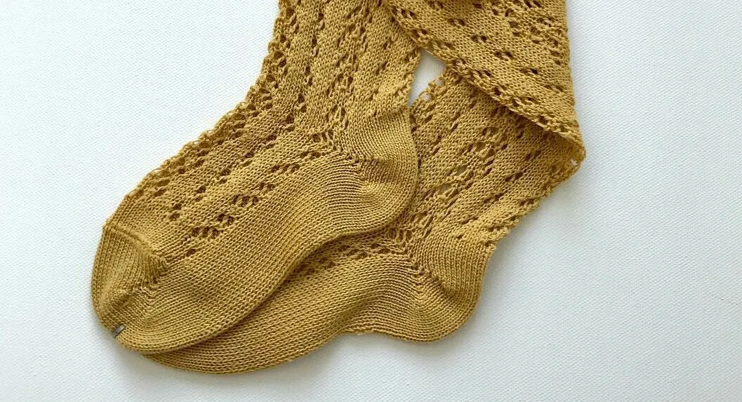 Mustard Long Lace Socks