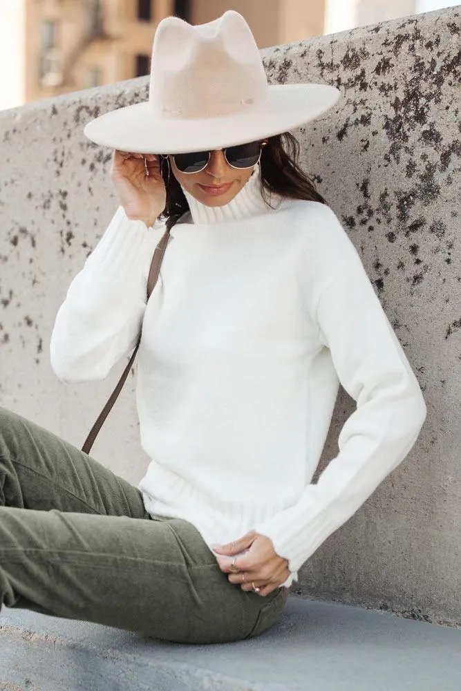 Natalie Turtleneck Sweater in Ivory