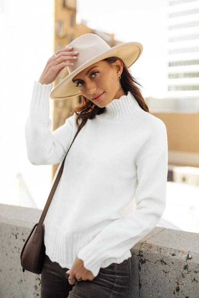 Natalie Turtleneck Sweater in Ivory