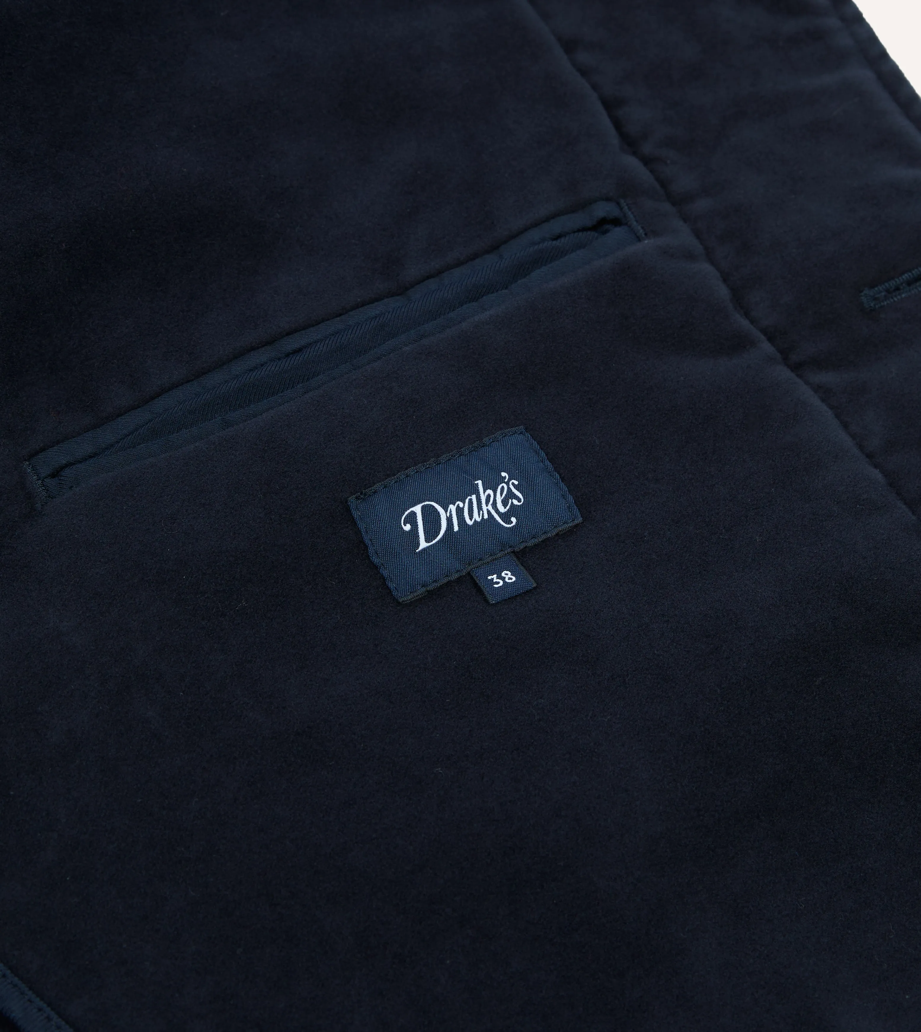 Navy Moleskin Overcoat