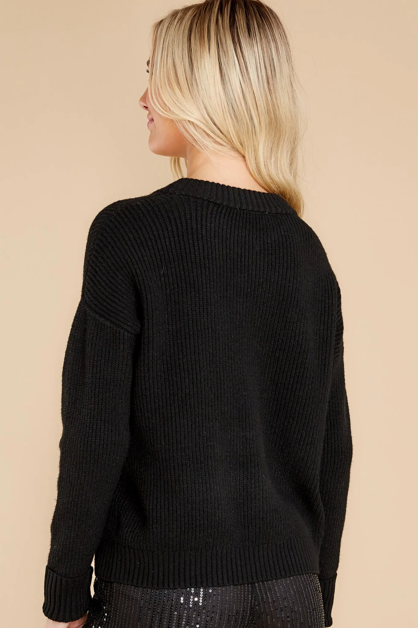 No Ordinary Day Black Sweater