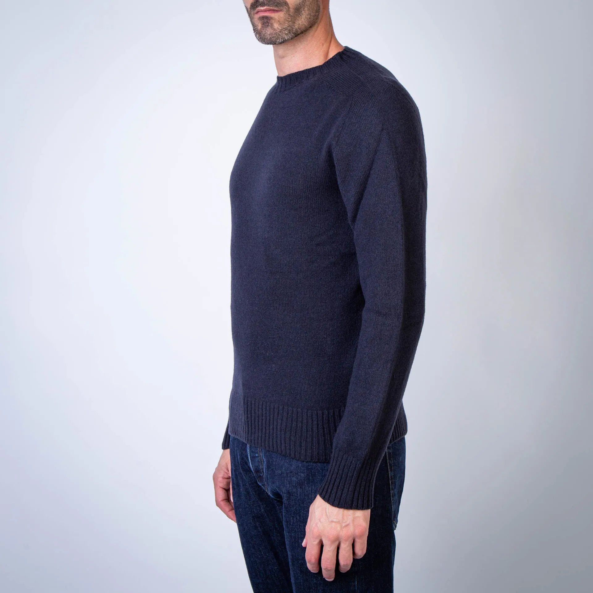 OFFICINE GENERALE SWEATER MKNT306 DARK NAVY BLUE