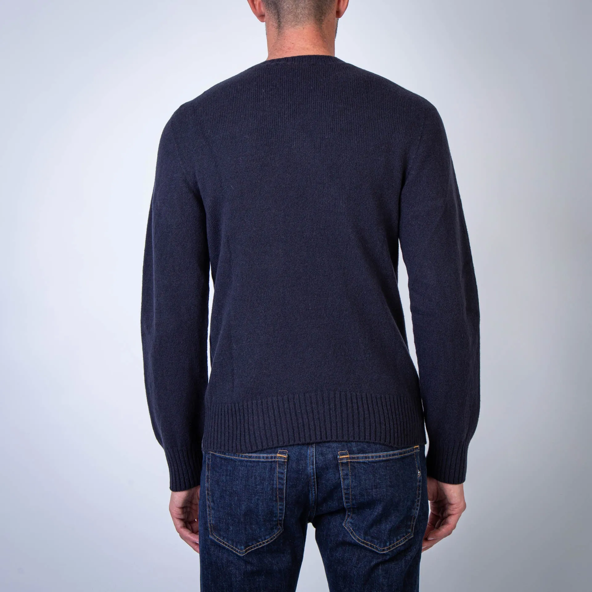 OFFICINE GENERALE SWEATER MKNT306 DARK NAVY BLUE