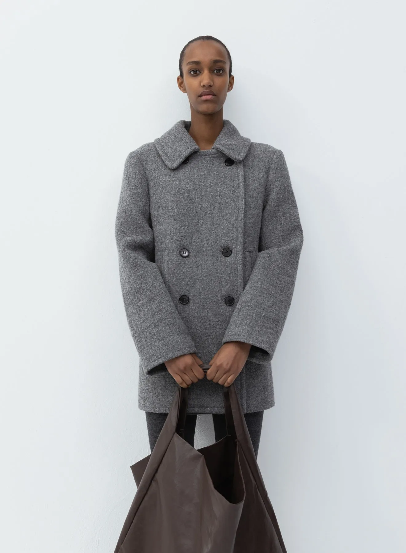 Peacoat brushed wool | grey