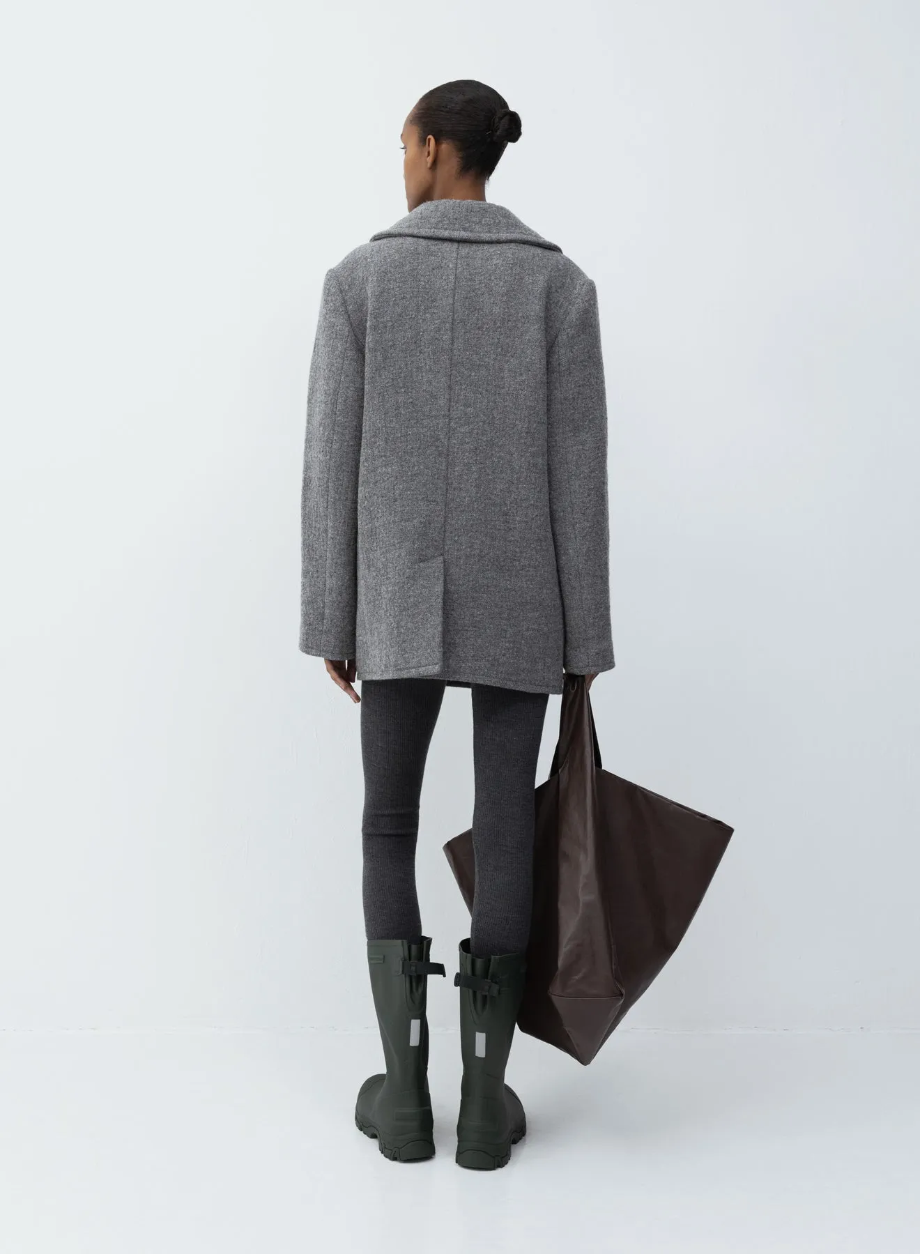 Peacoat brushed wool | grey