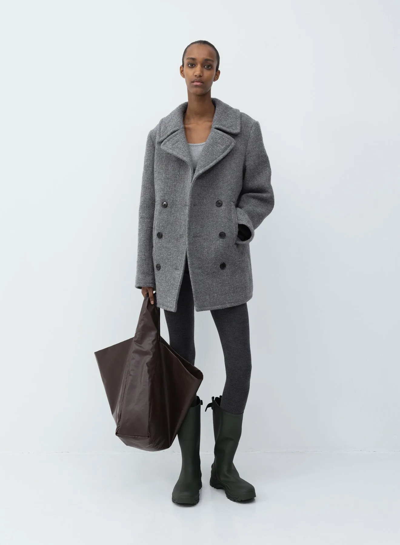 Peacoat brushed wool | grey