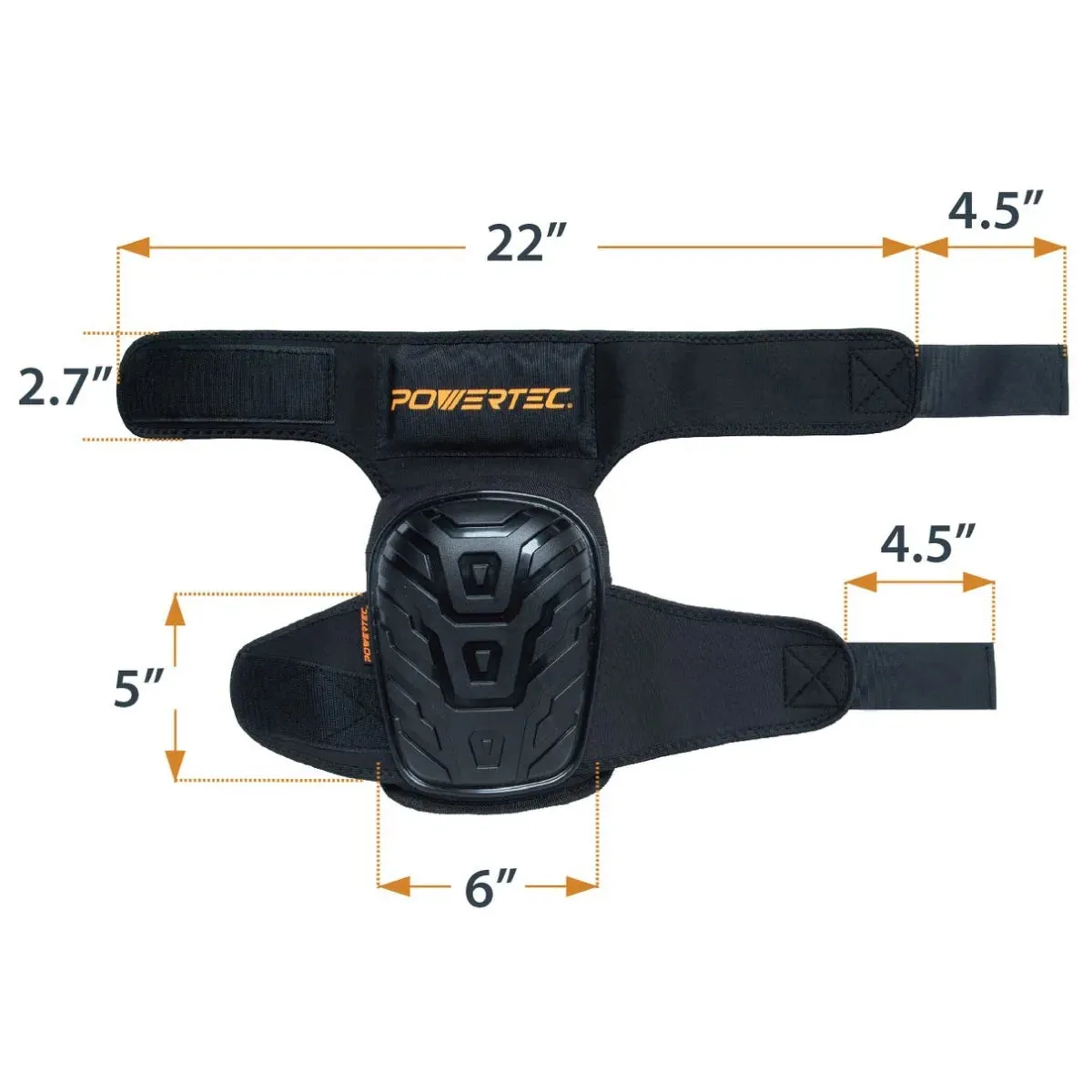 POWERTEC Anti-Slip Foam Gel Knee Pads