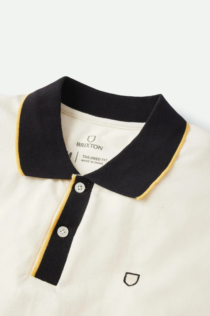 Proper S/S Polo - Off White/Black