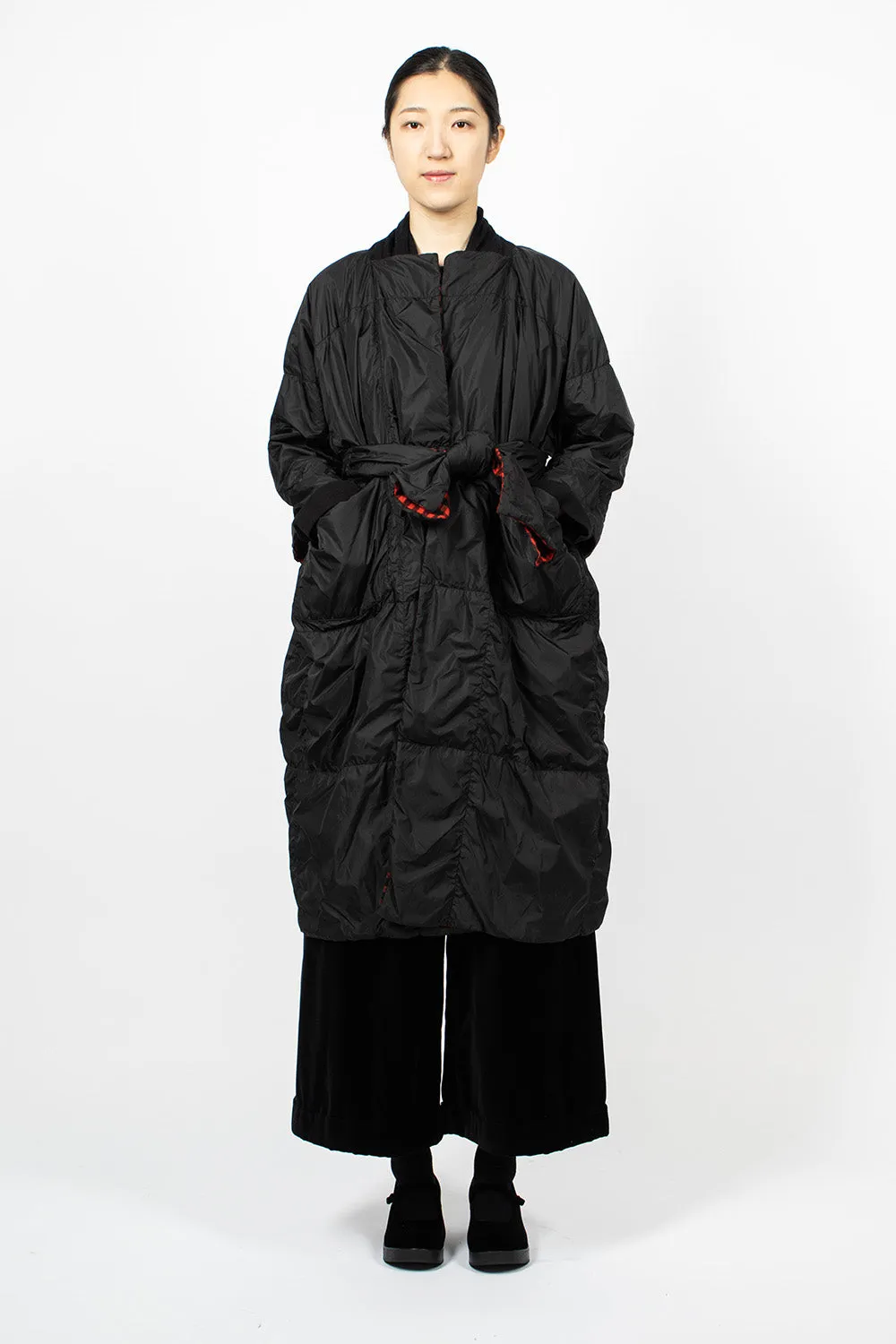 Quilted Reversible Coat Black/Red