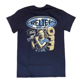 RELIEF ROLLING T SHIRT NAVY