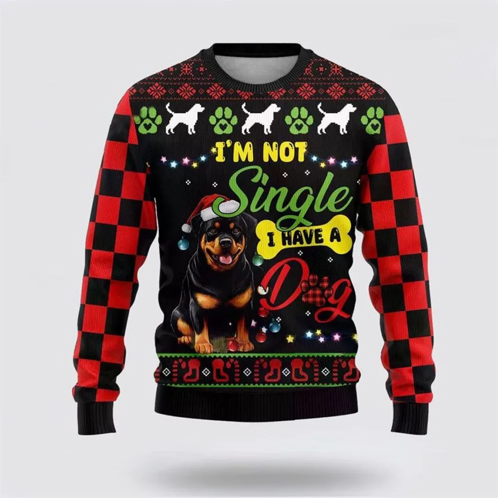 Rottweiler Dog Ugly Christmas Sweater For Men And Women, Gift For Christmas, Best Winter Christmas Outfit