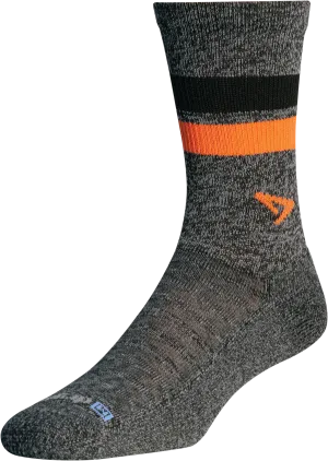 Running Lite-Mesh Crew - Graphite Heathered w/Orange & Black Stripes - DISCONTINUED