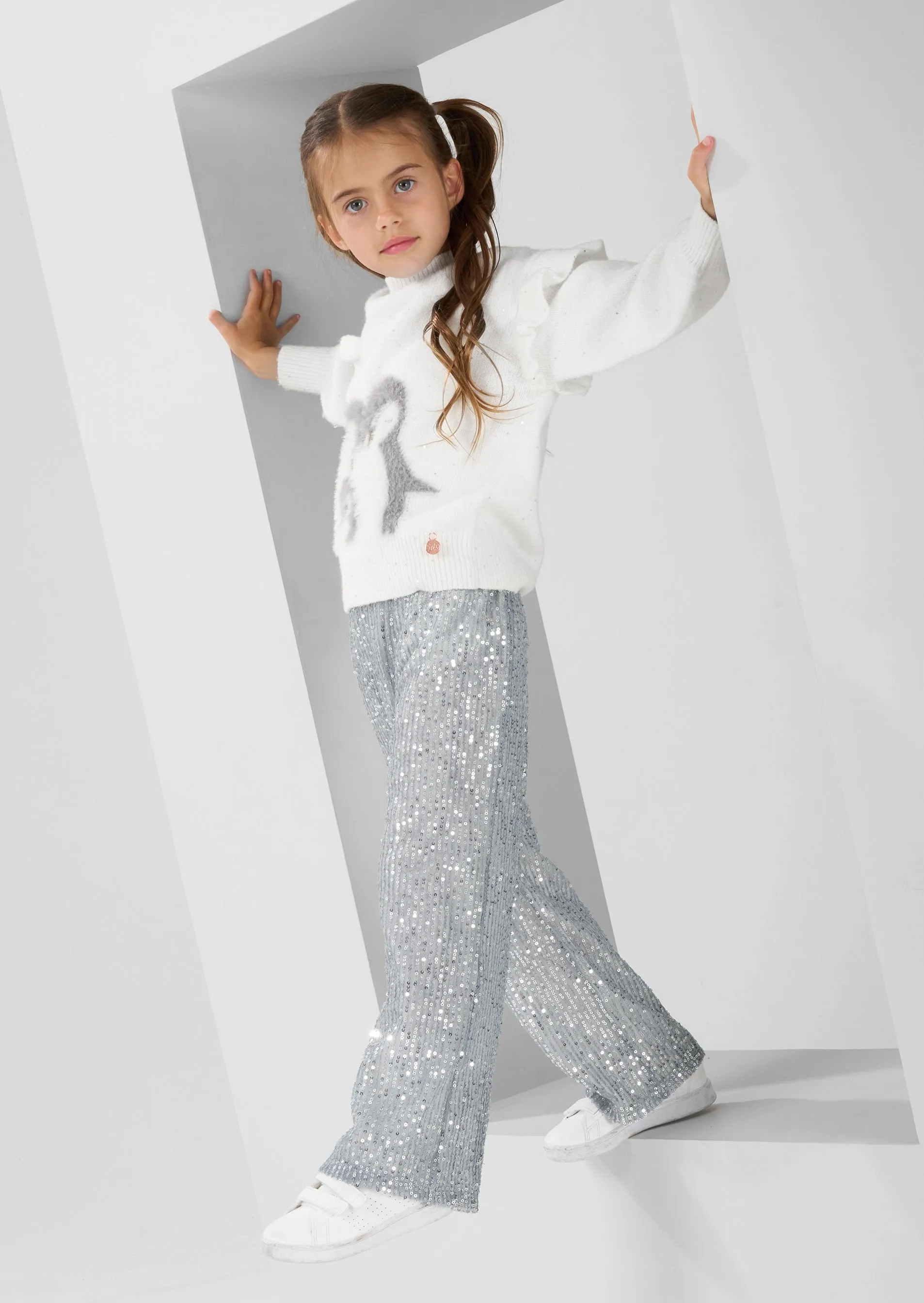 Sadie Silver Sequin Trouser