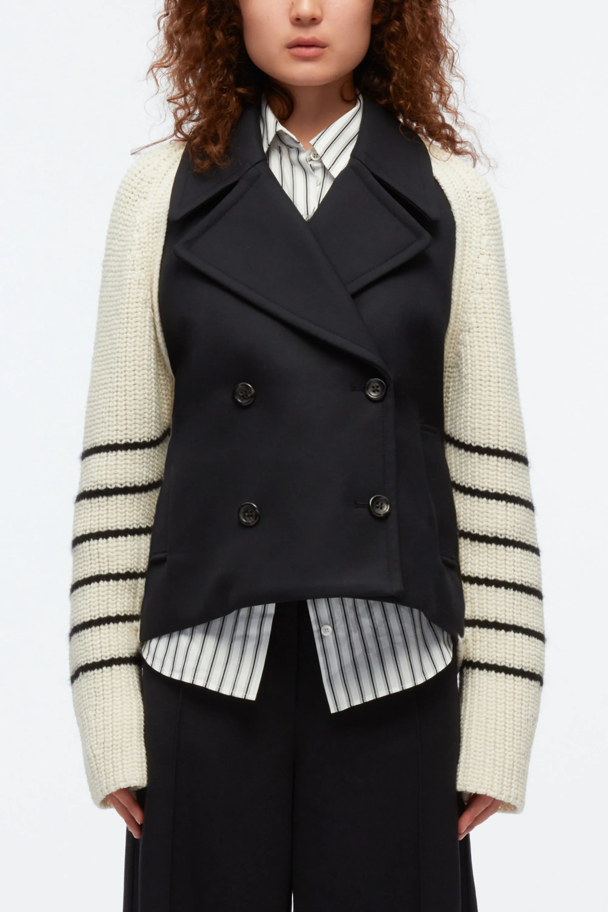 Sailor Stripe Knitted Combo Peacoat