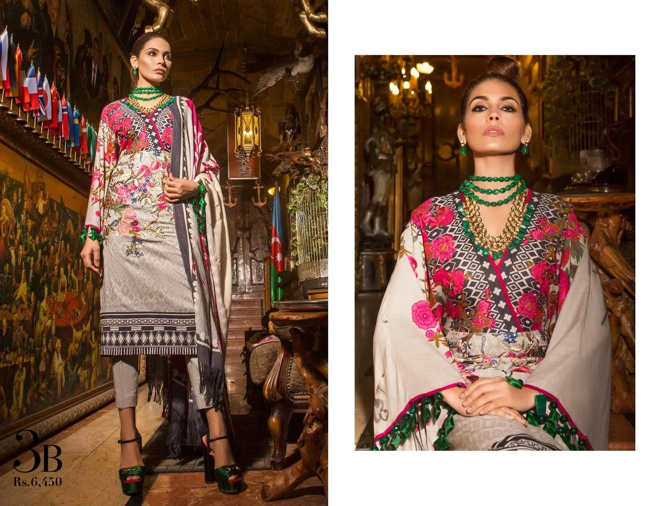 Sana Safinaz Winter Shawl Collection 2017 – 03B