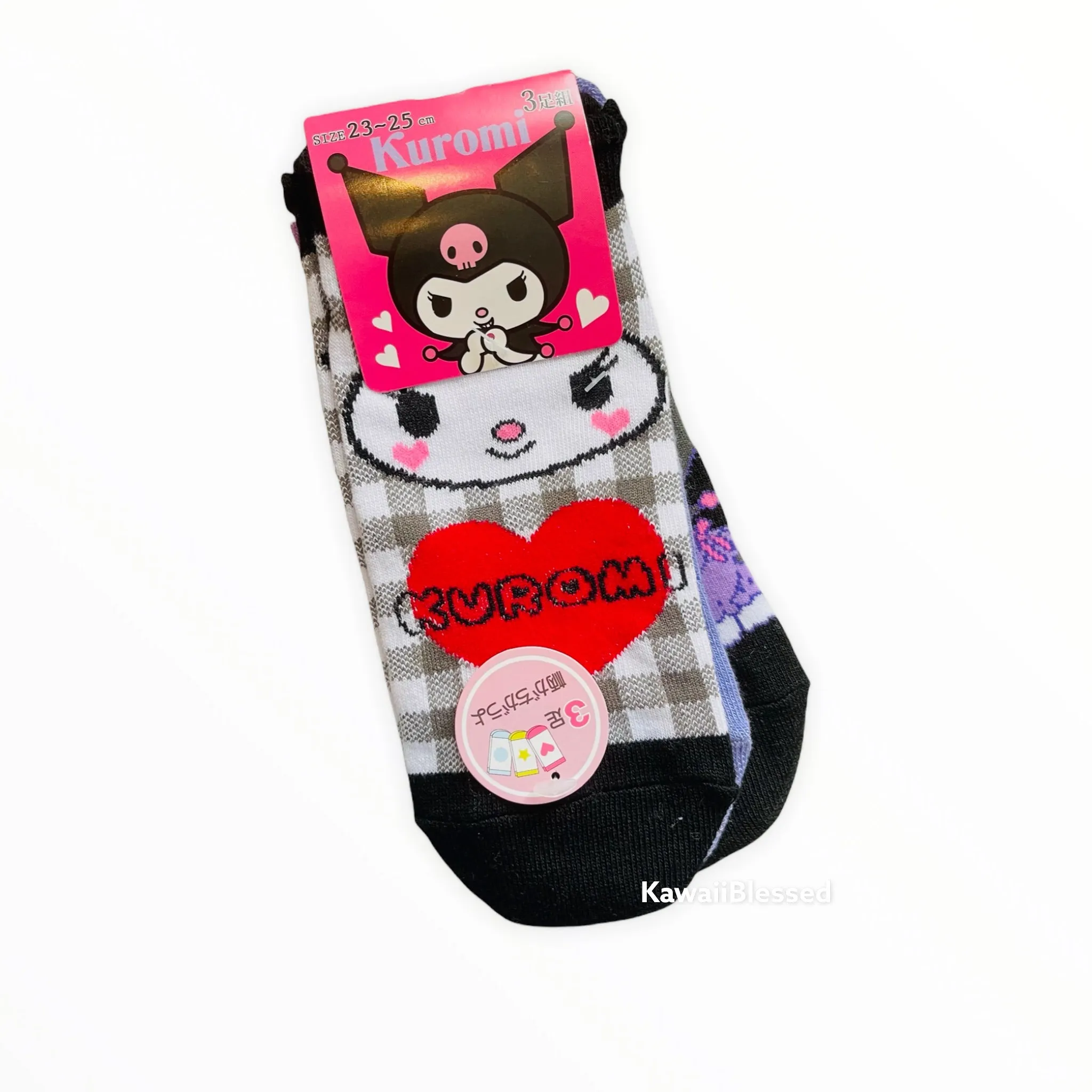 Sanrio Character 3-pack Socks (Adult and Kids)