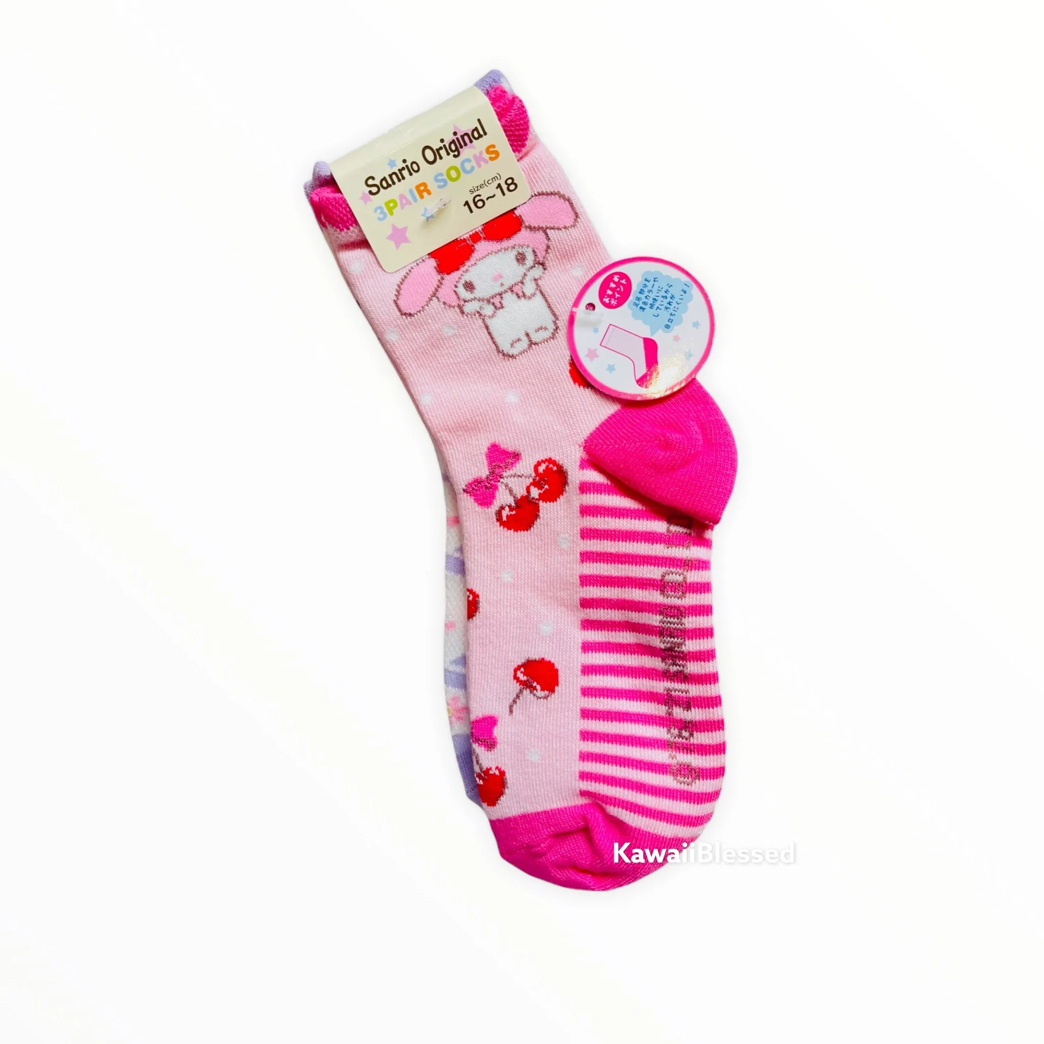 Sanrio Character 3-pack Socks (Adult and Kids)