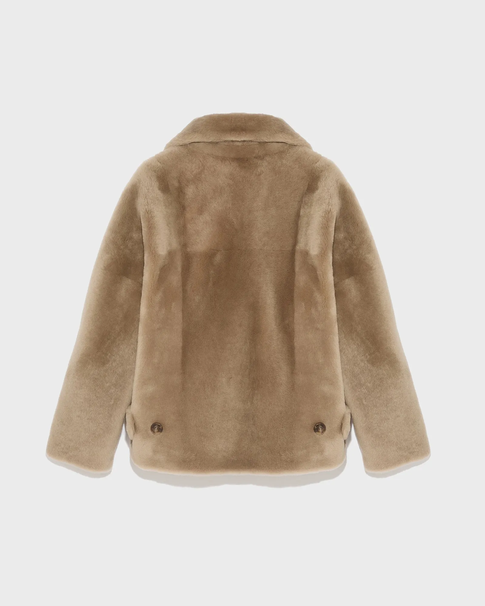 Shearling pea jacket