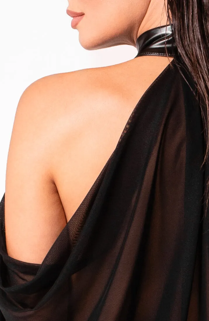 Sheer black bolero cape - The Pleasure Game