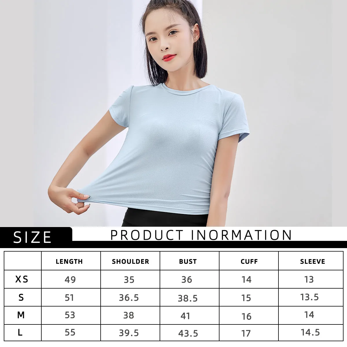 Sidiou Group Anniou Casual Sports T-shirt Women New Summer Irregular Design Quick dry Breathable Sunscreen Solid Color Short-Sleeved Tops