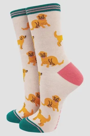 Sock Talk Bamboo Golden Retriever Socks