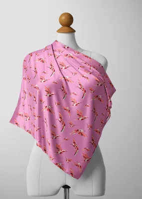 Strawberry Pink Satin Shawl