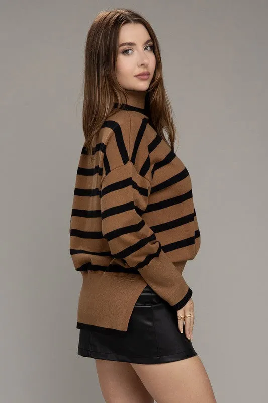 Stripe Turtleneck Knit